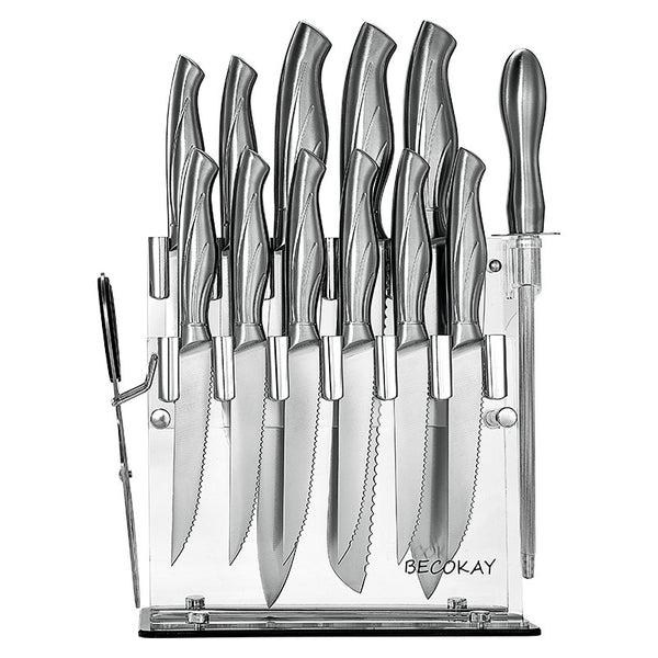 Juego de 13 Cuchillos de Acero Inoxidable con Mango Hueco - Image 6