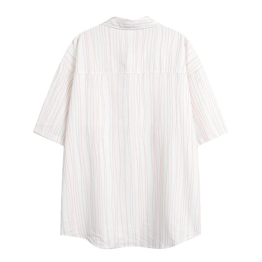 Camisa de Rayas Verticales Manga Corta para Hombre - Image 2