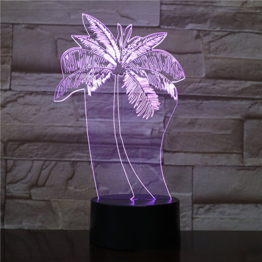 Lámpara 3D de Palmera Tropical - Luz Nocturna Ilusión Óptica - Image 6