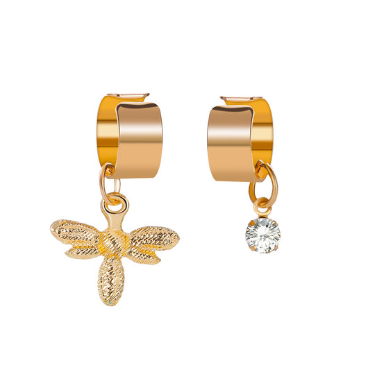 Clip Auricular en U con Diamante de Abeja - Diseño Ancho Pequeño - Image 4