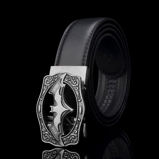 Cinturón Casual para Hombre con Hebilla Automática Estilo Murciélago Vintage - Image 6