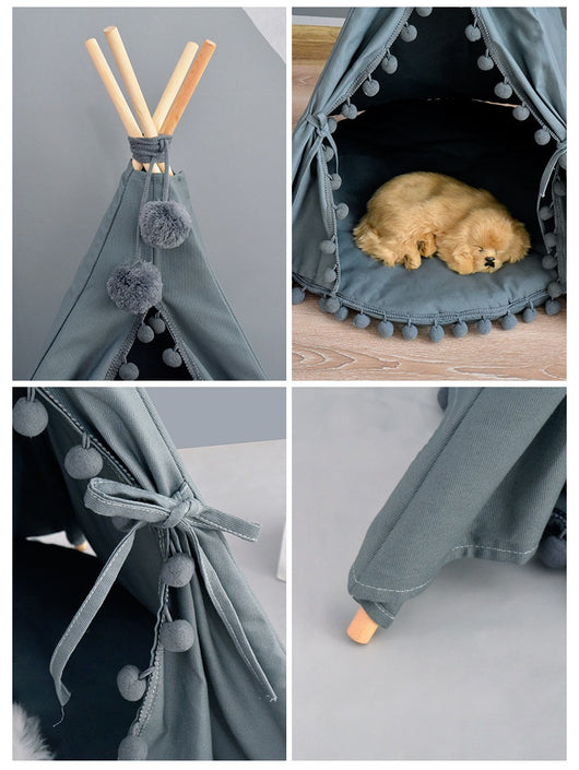 Casa Cama para Mascotas Desmontable y Lavable - 4 Estaciones para Perros y Gatos - Image 13