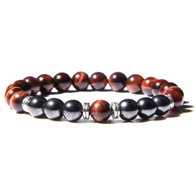 Pulsera Elástica para Hombre en Piedra Ojo de Tigre Natural - Image 9