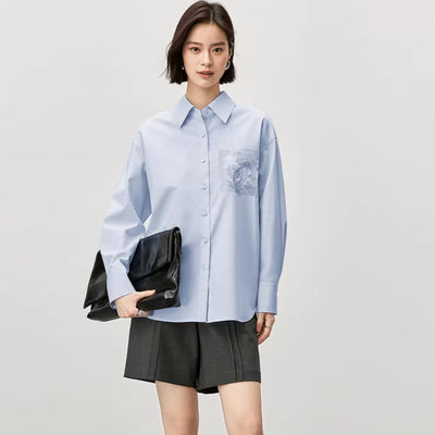 Blusa de Algodón Puro para Mujer - Manga Larga Primavera - Image 5
