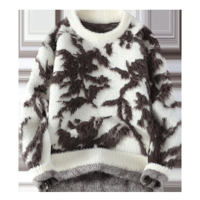 Suéter Holgado Cuello Redondo para Hombre - Tejido Cálido Otoño Invierno - Image 5