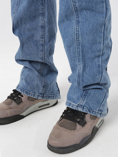 Jeans Hip-hop con Pentagrama y Cierre Lateral para Hombre - Image 13