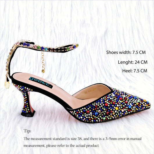 Juego de Bolsas para Zapatos con Sandalia Punta Abierta y Asa de Diamante - Image 12