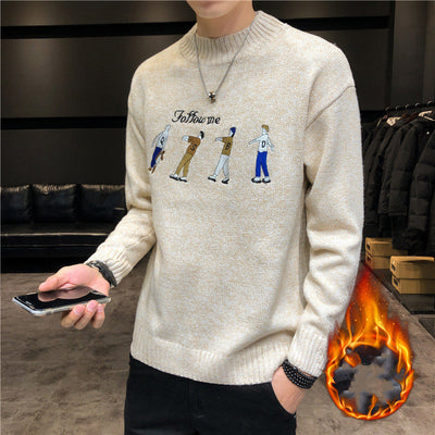 Suéter Holgado de Cuello Redondo para Jóvenes - Perfecto para Invierno - Image 7