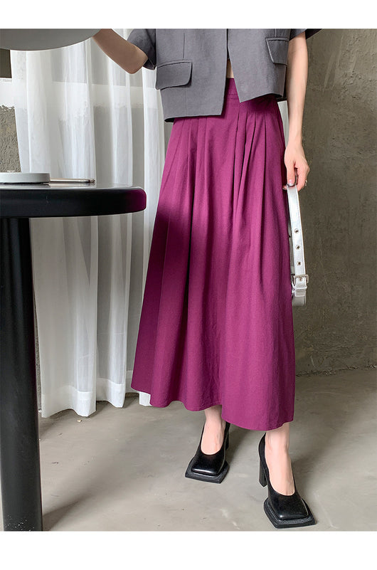 Falda A-línea Corta de Algodón y Lino - Corte Slim - Image 19