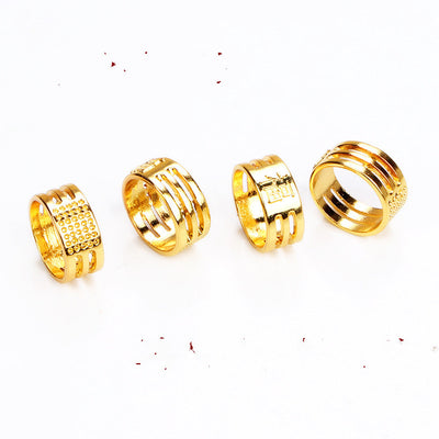 Dedal Anillo Dorado con Protector para Costura y Bordado - Image 5