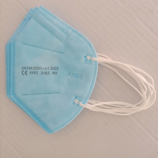 Stack of red KN95 protective masks with white ear loops, showing FFP2 certification and '10pcs' text. - Image 2