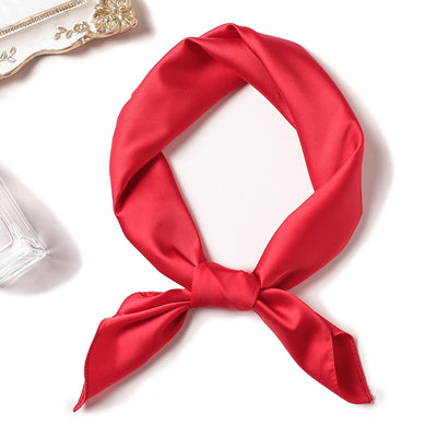 Pañuelo de Seda Liso con Amarre para Cabello - Image 48