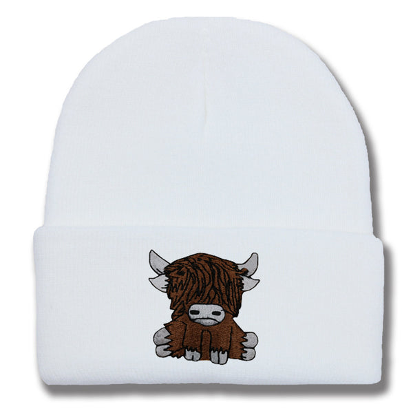 Gorro de Lana Tejido con Diseño de Yak Peludo - Abrigo Otoño e Invierno - Image 4