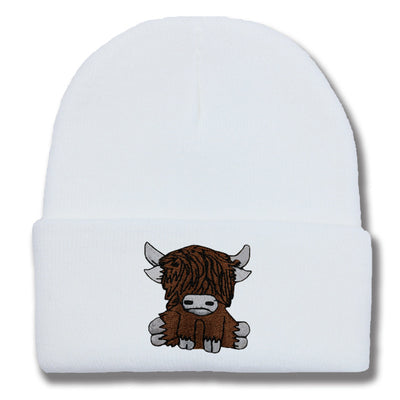 Gorro de Lana Tejido con Diseño de Yak Peludo - Abrigo Otoño e Invierno - Image 4