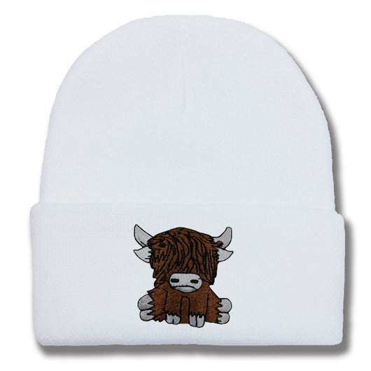 Gorro de Lana Tejido con Diseño de Yak Peludo - Abrigo Otoño e Invierno - Image 4