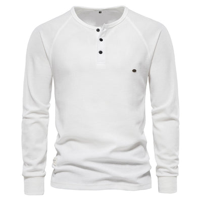 Henley Casual de Manga Larga para Hombre - Base Layer Versátil - Image 6