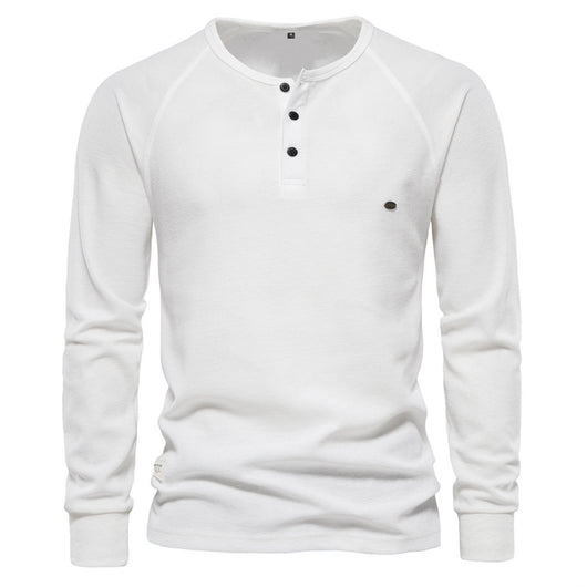 Henley Casual de Manga Larga para Hombre - Base Layer Versátil - Image 6