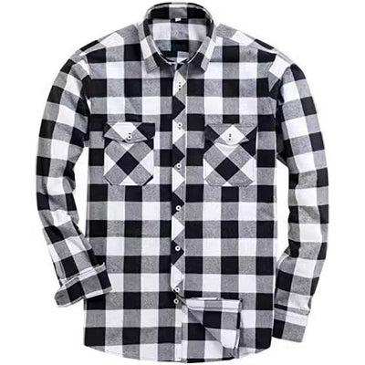 Camisa Cuadriculada Holgada de Polar para Hombre - Image 5