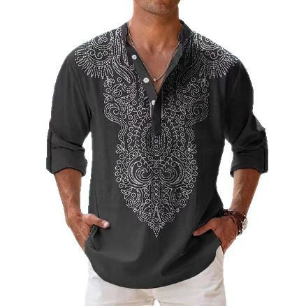 Camisa Hawaiana Estampada con Cuello de Pie para Verano - Image 2