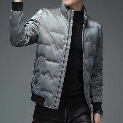 Chaqueta de Plumas para Hombre con Cuello Alto - Image 5