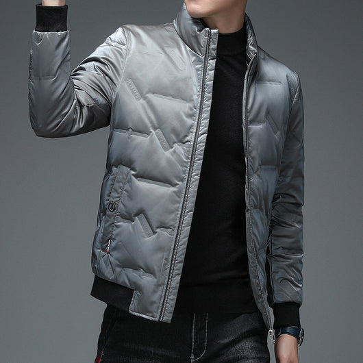 Chaqueta de Plumas para Hombre con Cuello Alto - Image 5