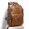 Mochila Trolley de Cuero Retro con Ruedas
