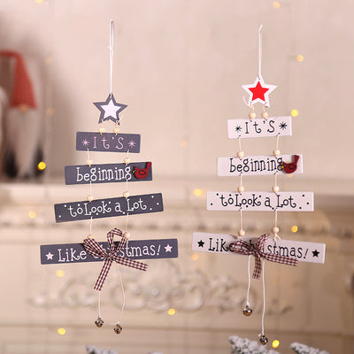 Adornos Navideños de Madera con Alfabeto de Estrellas - Image 4
