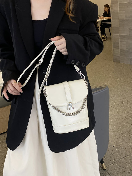 Bolso de Cuero Genuino con Cadena - Bandolera de Piel Auténtica - Image 18