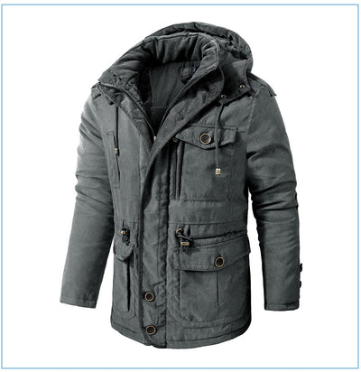 Abrigo de Algodón Acolchado Talla Grande para Hombre - Image 16