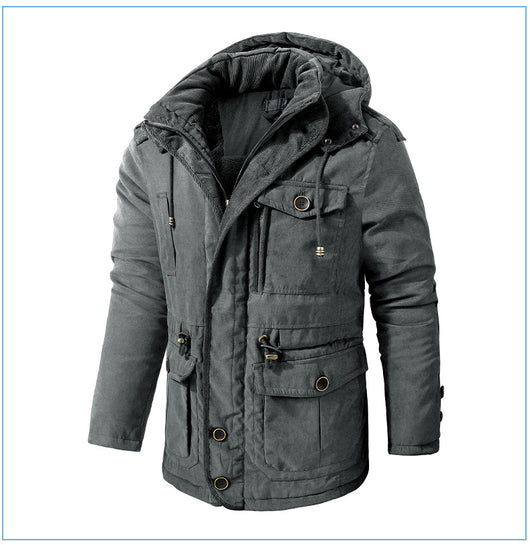 Abrigo de Algodón Acolchado Talla Grande para Hombre - Image 16