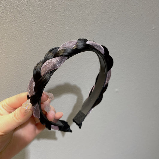 Diadema Trenzada de Tela Hecha a Mano Estilo Espiga para el Cabello - Image 5