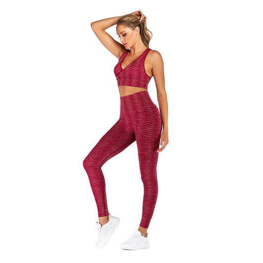 Conjunto de Yoga Deportivo con Rayas Triangulares para Mujer - Image 10