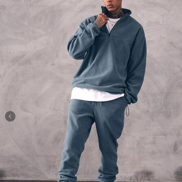 Sudadera Casual con Cuello Alto Acolchada y Forro Polar