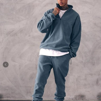 Sudadera Casual con Cuello Alto Acolchada y Forro Polar