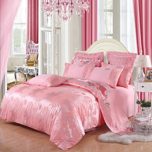 Juego de Cama Satinado Jacquard de Cuatro Piezas - Image 22