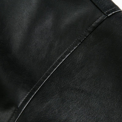 Chaqueta de Cuero Retro Americana con Capucha para Hombre - Image 2