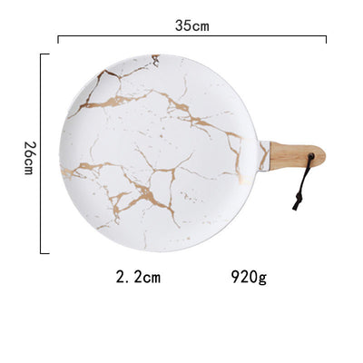 Bandeja de Cerámica Irregular Mármol y Oro - Lujo Minimalista - Image 29