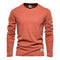 Camisa Casual de Algodón Manga Larga Color Sólido para Hombre