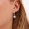 Aretes de Plata con Circonita Blanca Diseño Sol