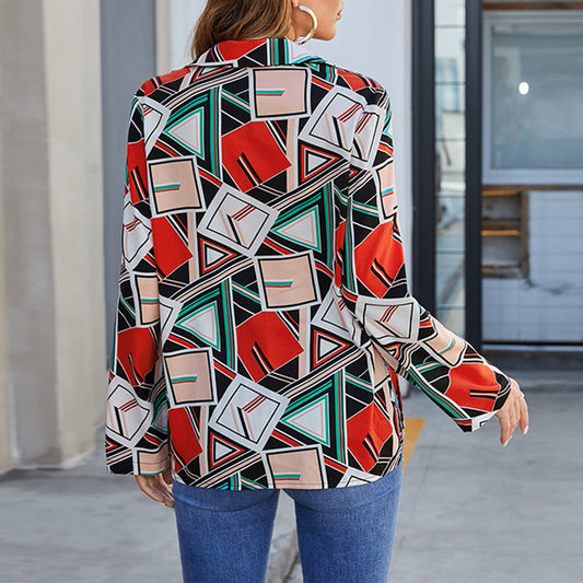 Blusa Elegante de Contraste de Colores para Mujer - Image 2