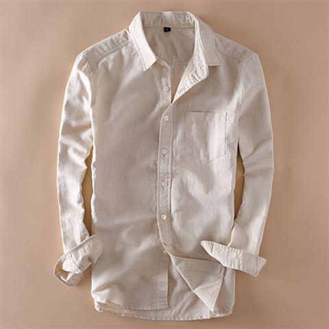 Camisa de Lino Blanca Clásica para Hombre - Image 10