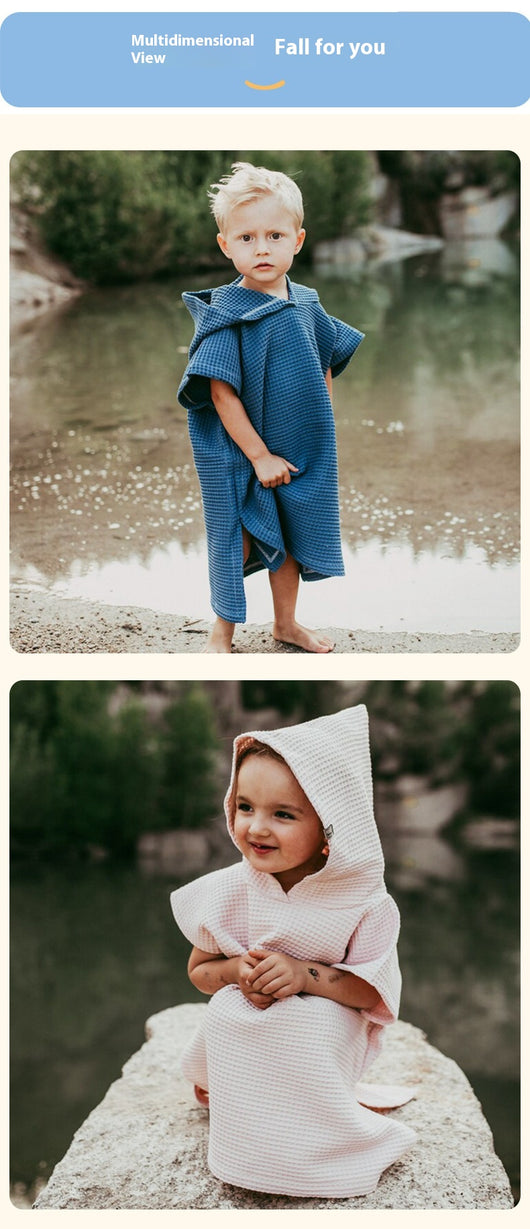 Bata de Baño Infantil con Capucha Absorbente de Secado Rápido - Image 16