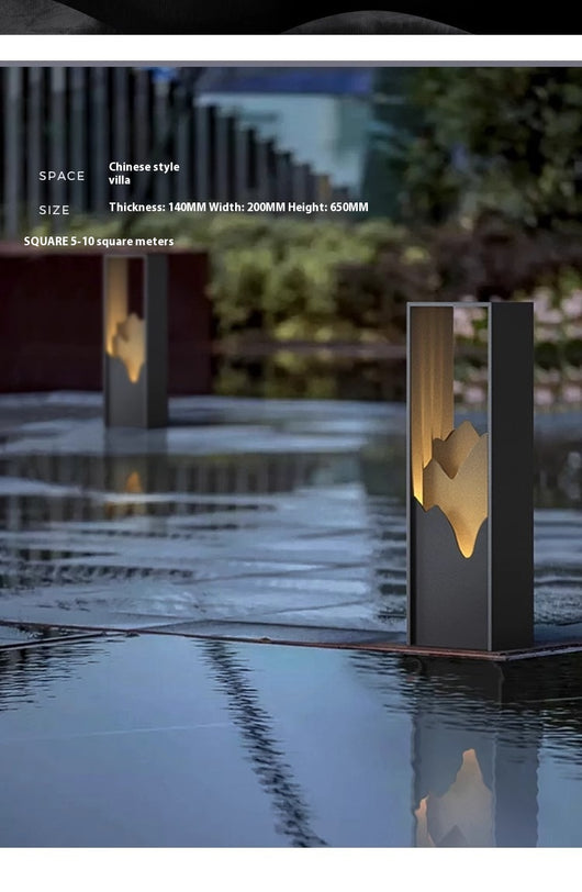 Lámpara Solar de Jardín Estilo Chino Moderno - Image 9