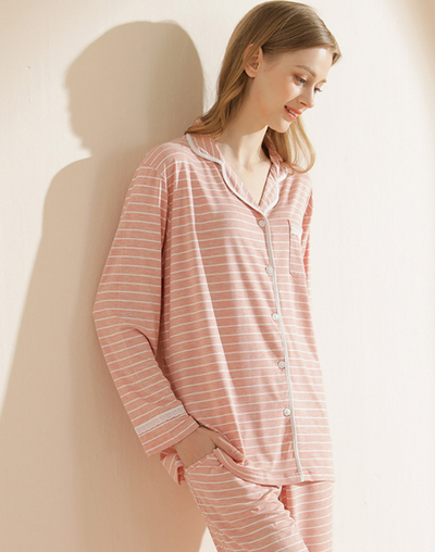 Cardigan Tejido Modal a Rayas para Mujer - Versátil para Casa y Salida - Image 10