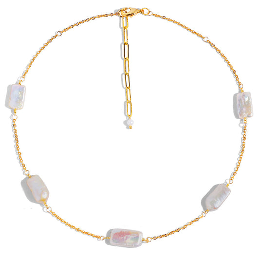 Cadena de Clavícula con Perlas Barrocas - Image 12