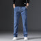 Jeans de Cintura Alta Elásticos para Hombre - Corte Recto Clásico