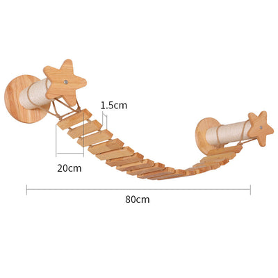 Plataforma Rascadora de Madera Maciza para Gatos con Tablero de Sisal - Image 14