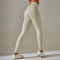Pantalones Yoga Deportivos Seamless Melocotón con Cintura Cómoda