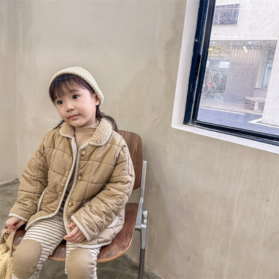Chaqueta Acolchada Infantil a Cuadros en Algodón - Image 12