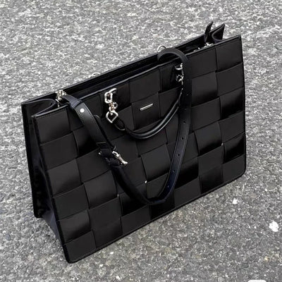 Bolso Mensajero Tejido de Gran Capacidad para Mujer - Image 2